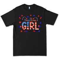Black all american girl doodle letters Premium Tee - CowCowDesign
