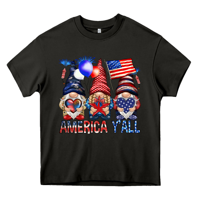 America Y'all With Gnomies Heavy Core Tee by HowdyJamesFarm | Teevron