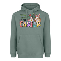 Sage My First Easter Bunny Heavyweight Hoodie - RanaPortraitStore