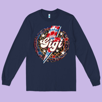 Western Gigi Patriotic 4th Of July Long Sleeve Tee Designed By Lillyallendesigns