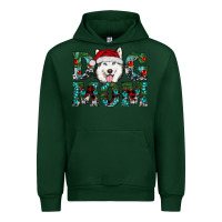 Forest Green Christmas Dog Mom Husky Urban Hoodie - RanaPortraitStore