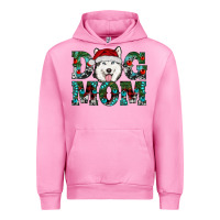 Fuchsia Pink Christmas Dog Mom Husky Urban Hoodie - RanaPortraitStore