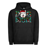 Pigment Black Christmas Dog Mom Husky Urban Hoodie - RanaPortraitStore