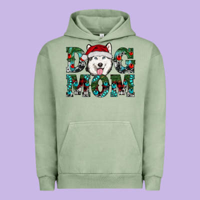 Christmas Dog Mom Husky Urban Hoodie Designed By Ranaportraitstore