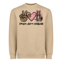 Mushroom peace love pitbull Heavyweight Sweatshirt - JahusDesignShop