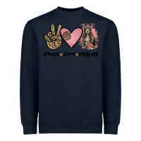 Navy peace love pitbull Heavyweight Sweatshirt - JahusDesignShop