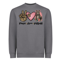 Storm peace love pitbull Heavyweight Sweatshirt - JahusDesignShop