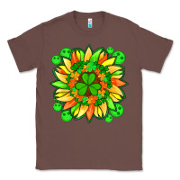 Chestnut sunflower with st patricks smiley face and shamrock with glitter Classic Tee - Artiststas