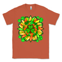 Copper sunflower with st patricks smiley face and shamrock with glitter Classic Tee - Artiststas