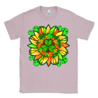Lilac sunflower with st patricks smiley face and shamrock with glitter Classic Tee - Artiststas