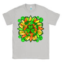 Moon Dust sunflower with st patricks smiley face and shamrock with glitter Classic Tee - Artiststas