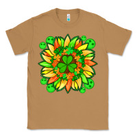 Toasted Coconut sunflower with st patricks smiley face and shamrock with glitter Classic Tee - Artiststas