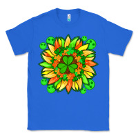 True Royal sunflower with st patricks smiley face and shamrock with glitter Classic Tee - Artiststas