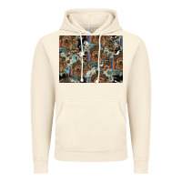 Vintage Artic Dog Pattern Vintage Hoodie - CowhideDigitalArt