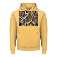 Vintage Mustard Dog Pattern Vintage Hoodie - CowhideDigitalArt