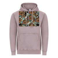 Vintage Zinc Dog Pattern Vintage Hoodie - CowhideDigitalArt