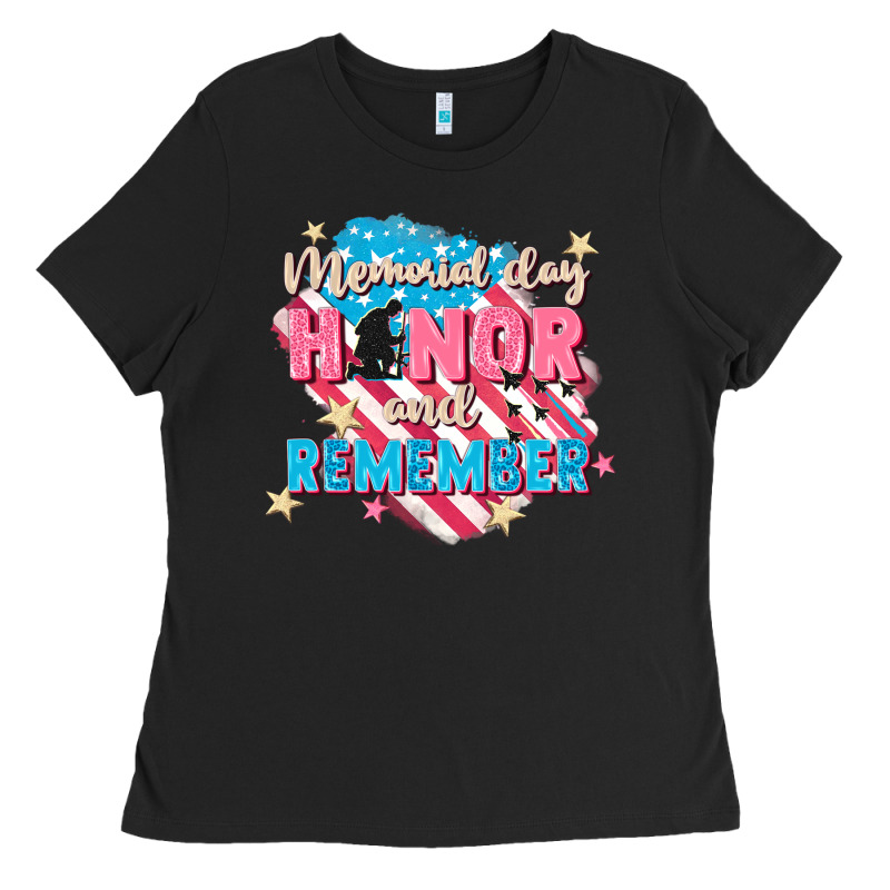 Memorial Day Honor And Remember Ladies Tee by FaDigitalArtStudio | Teevron