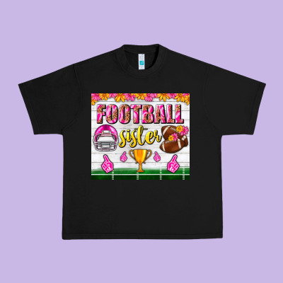 Football Sister Tumbler Urban Heavy Tee Designed By Bundleandbundleshop