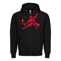 Black zuko Zipper Hoodie - DesigneFamous