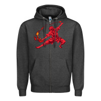 Charcoal Heather zuko Zipper Hoodie - DesigneFamous