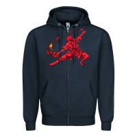 Navy zuko Zipper Hoodie - DesigneFamous