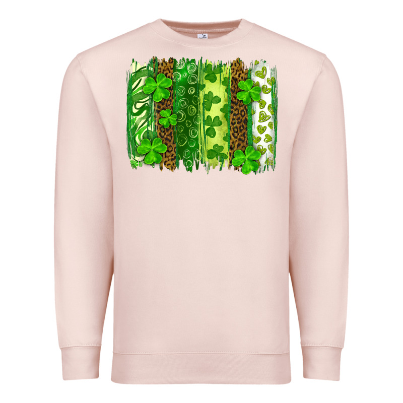 St Patrick's Day Brushstrokes Premium Sweatshirt by RanaPortraitStore | Teevron