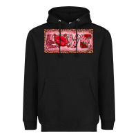 Black Pink Love Kiss Valentine's Day Heavyweight Hoodie - RanaPortraitStore