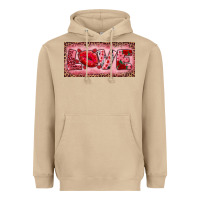 Mushroom Pink Love Kiss Valentine's Day Heavyweight Hoodie - RanaPortraitStore