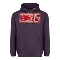 Plum Pink Love Kiss Valentine's Day Heavyweight Hoodie - RanaPortraitStore