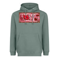 Sage Pink Love Kiss Valentine's Day Heavyweight Hoodie - RanaPortraitStore
