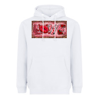 White Pink Love Kiss Valentine's Day Heavyweight Hoodie - RanaPortraitStore