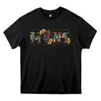 Black Western mini black highland calf Heavy Core Tee - RanaPortraitStore