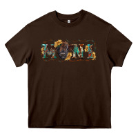 Chocolate Brown Western mini black highland calf Heavy Core Tee - RanaPortraitStore