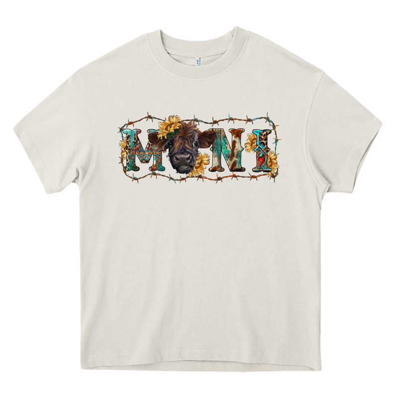 Western Mini Black Highland Calf Heavy Core Tee by RanaPortraitStore | Teevron