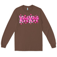 Chestnut XOXO Valentines Long Sleeve Tee - CowhideDigitalArt