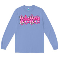 Colony Blue XOXO Valentines Long Sleeve Tee - CowhideDigitalArt