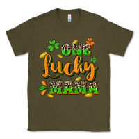 Army Green One lucky Mama St. Patrick's Day Classic Tee - CowGirlArtShop