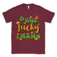 Burgundy One lucky Mama St. Patrick's Day Classic Tee - CowGirlArtShop