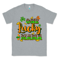 Heather Grey One lucky Mama St. Patrick's Day Classic Tee - CowGirlArtShop
