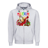 Heather Grey mens ho ho ho mosexual Zipper Hoodie - DesigneFamous