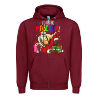 Burgundy mens ho ho ho mosexual Zipper Hoodie - DesigneFamous