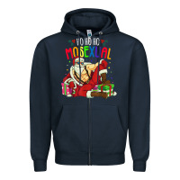 Navy mens ho ho ho mosexual Zipper Hoodie - DesigneFamous