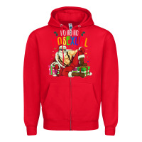 Red mens ho ho ho mosexual Zipper Hoodie - DesigneFamous