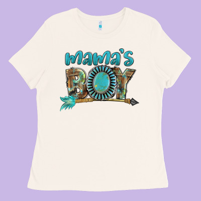 Mama's Boy Mother's Day Ladies Tee Designed By Fadigitalartstudio