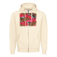 Sandshell valentine's day cowhide leopard background Zipper Hoodie - JahusDesignShop