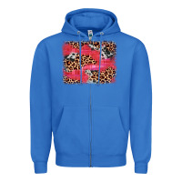 True Royal valentine's day cowhide leopard background Zipper Hoodie - JahusDesignShop