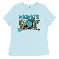 Baby Blue Mama's boy Mother's Day Ladies Tee - FaDigitalArtStudio
