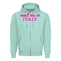 Seafoam meet me in italy Zipper Hoodie - DesigneFamous