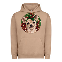 Pigment Burro Christmas Chihuahua With Buffalo Plaid Urban Hoodie - RanaPortraitStore