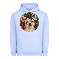 Pigment Grape Ice Christmas Chihuahua With Buffalo Plaid Urban Hoodie - RanaPortraitStore